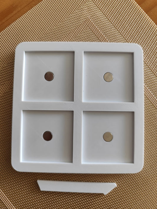 Kit Porta Retrato Magnético Branco com 4 Fotos-imãs