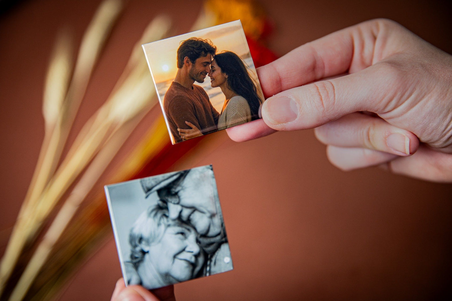 Kit com 04 Fotos Magnéticas Premium